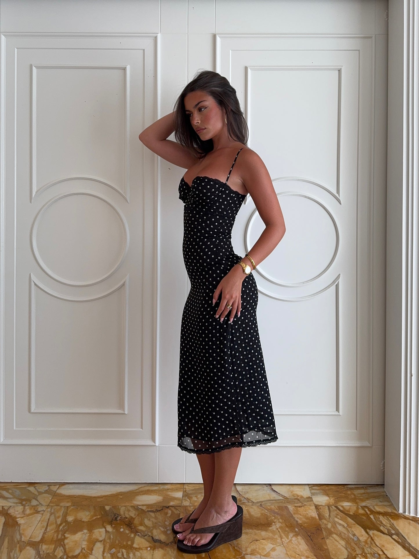 Delilah Midi Dress - Black