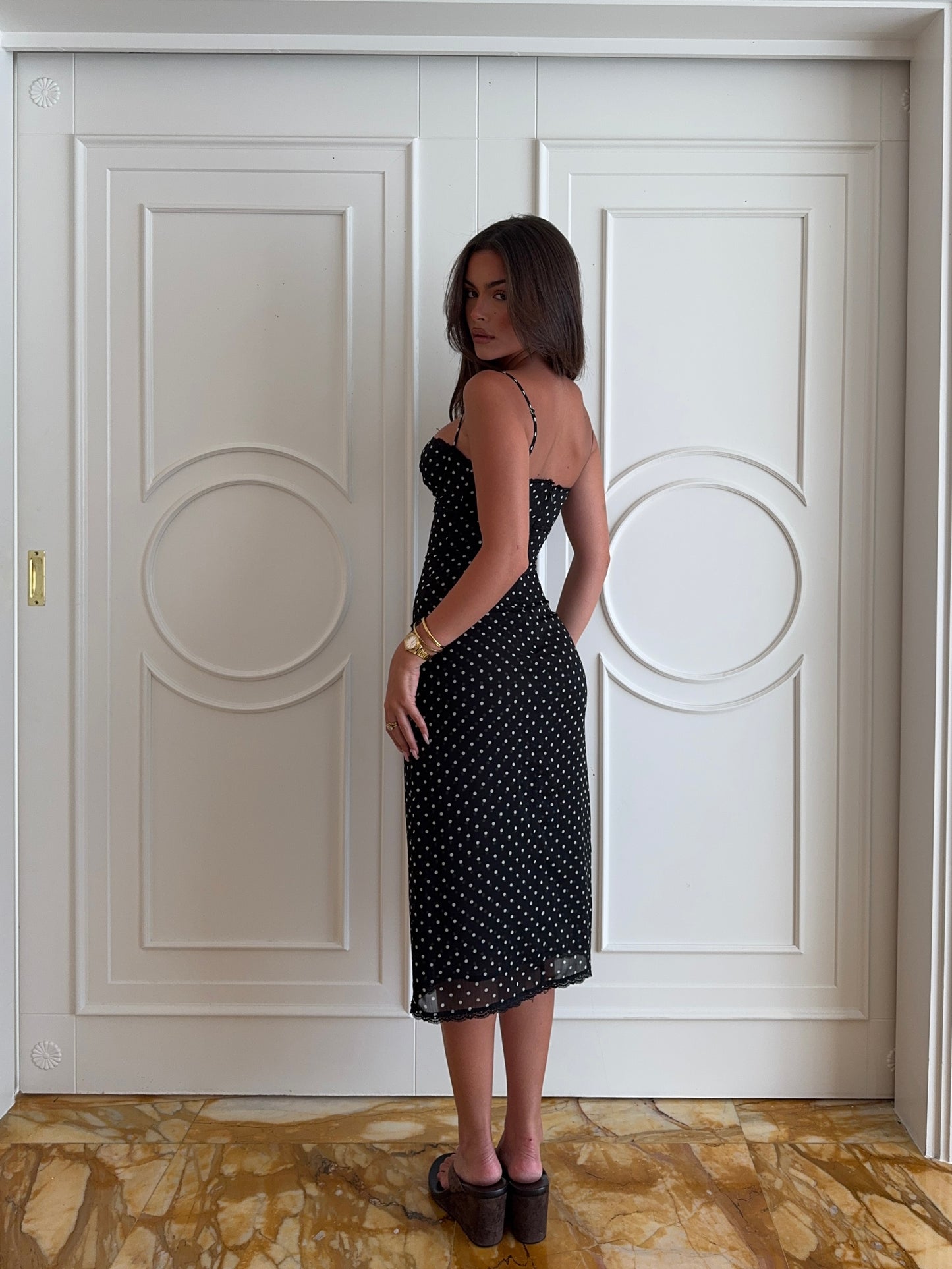 Delilah Midi Dress - Black