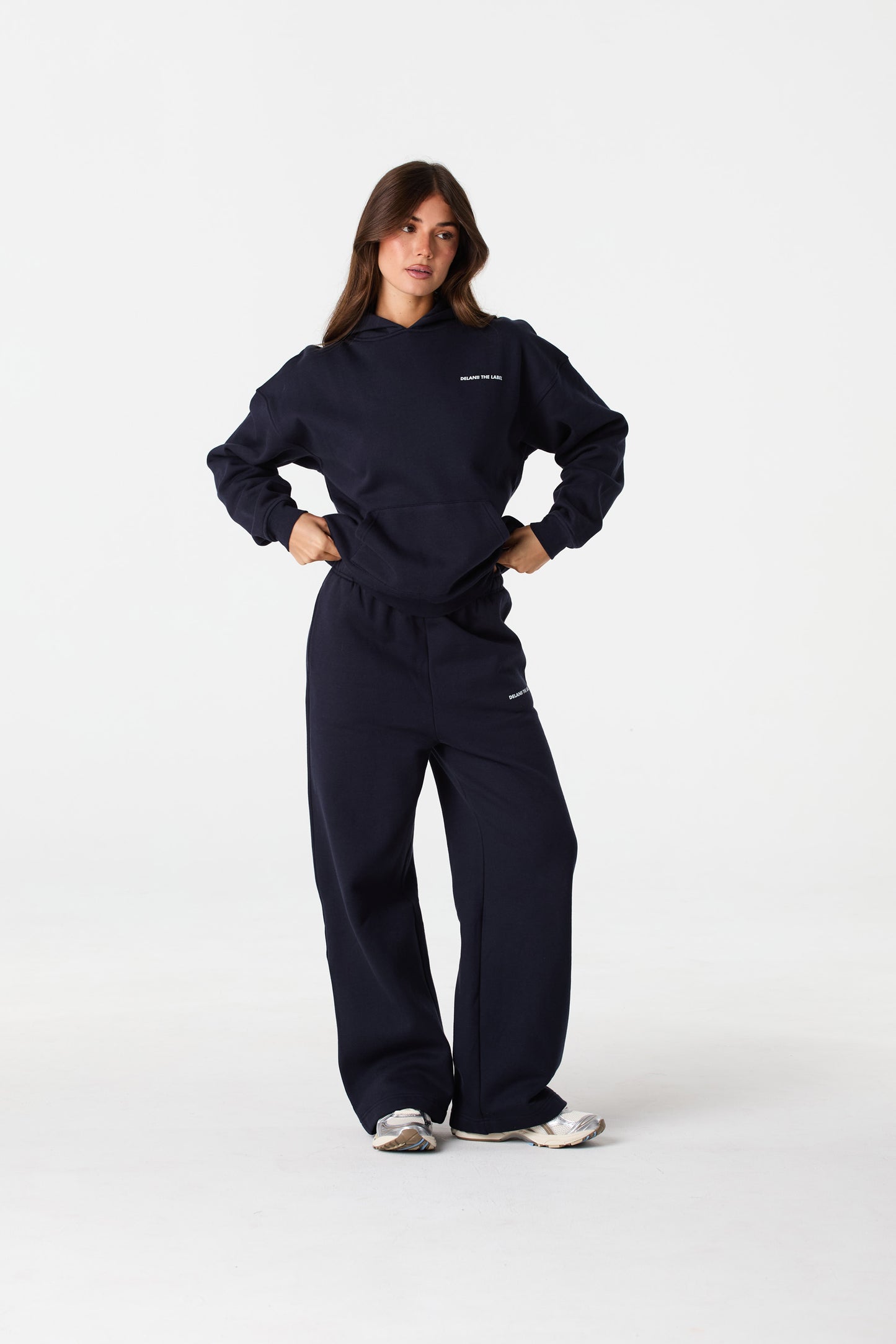 Athleisure Straight Leg Sweatpants - Navy