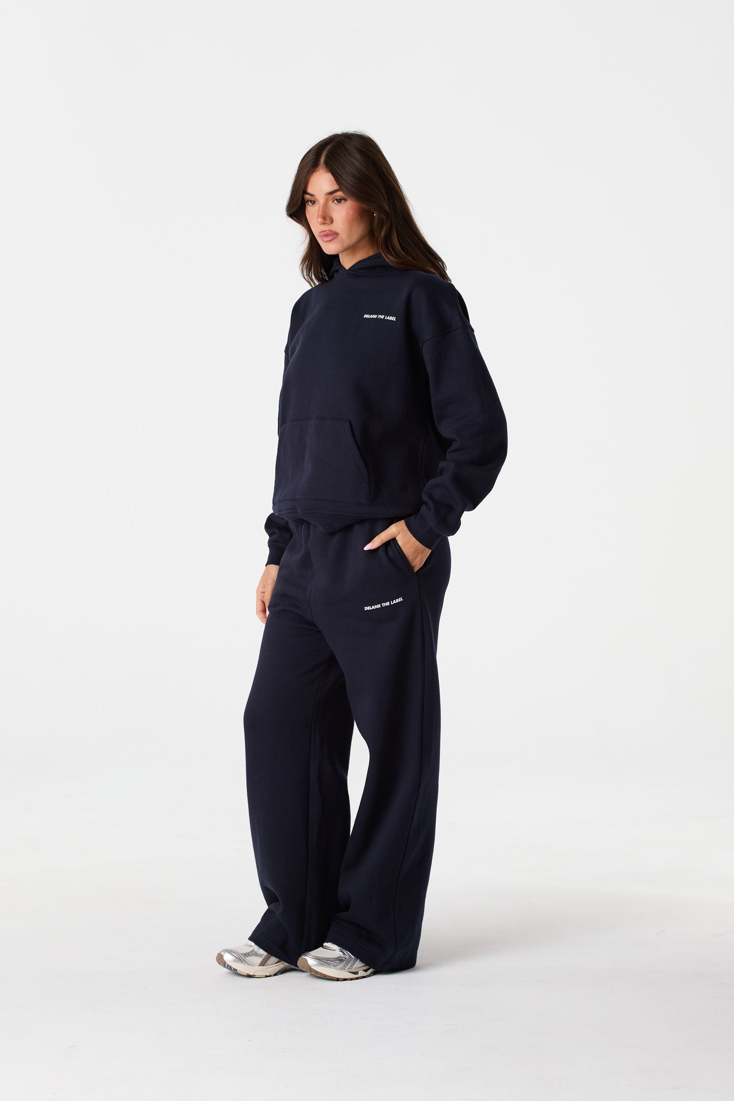 Athleisure Straight Leg Sweatpants - Navy