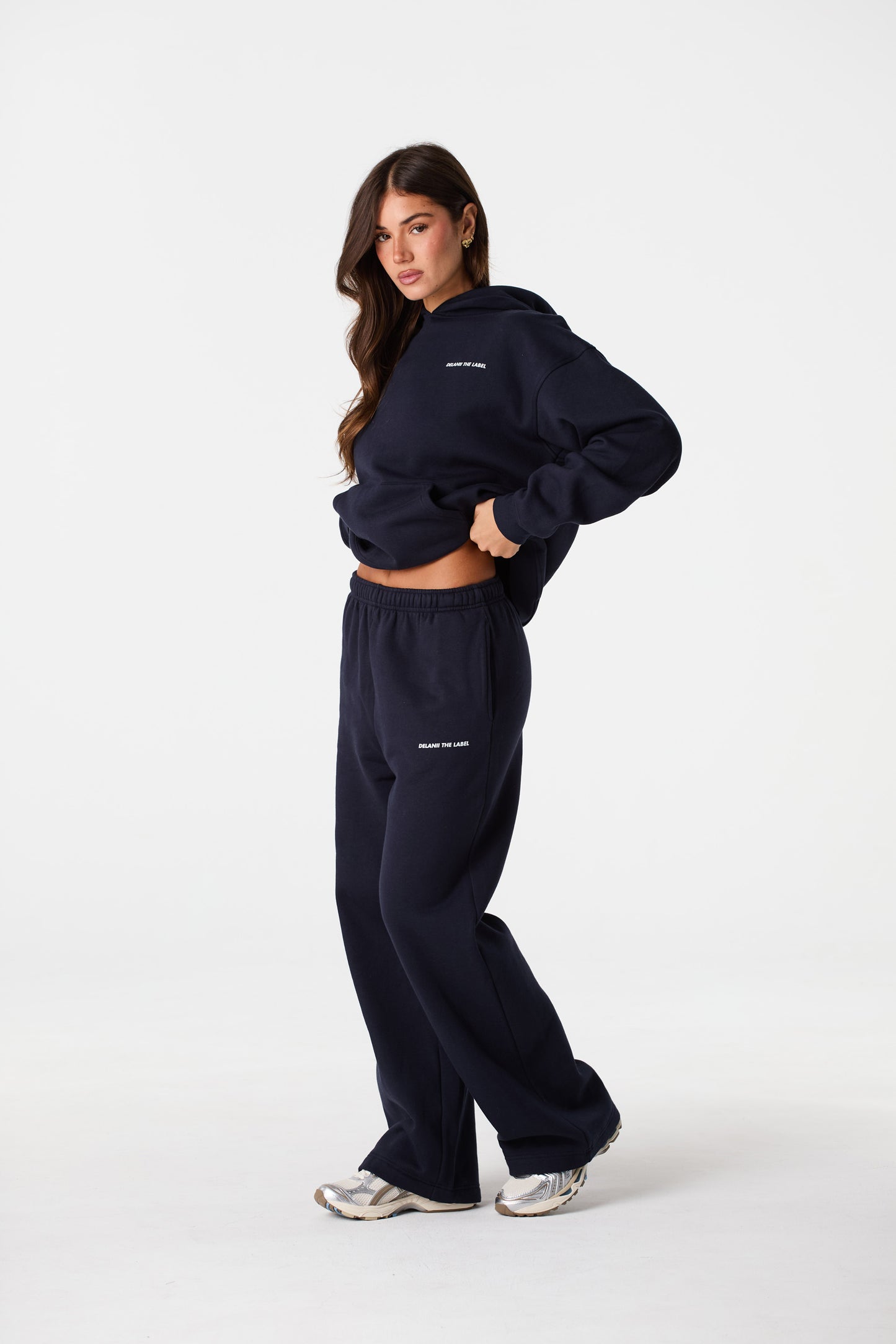 Athleisure Straight Leg Sweatpants - Navy