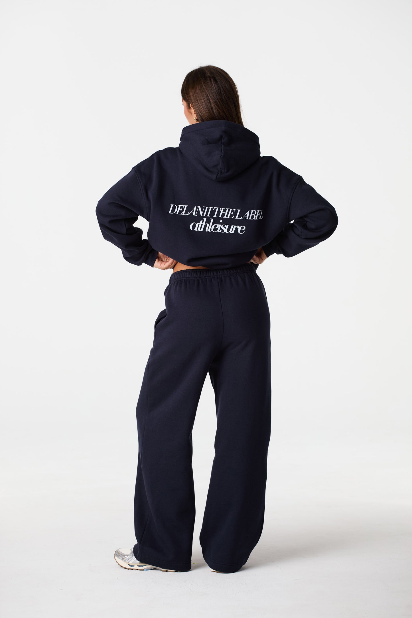 Athleisure Straight Leg Sweatpants - Navy