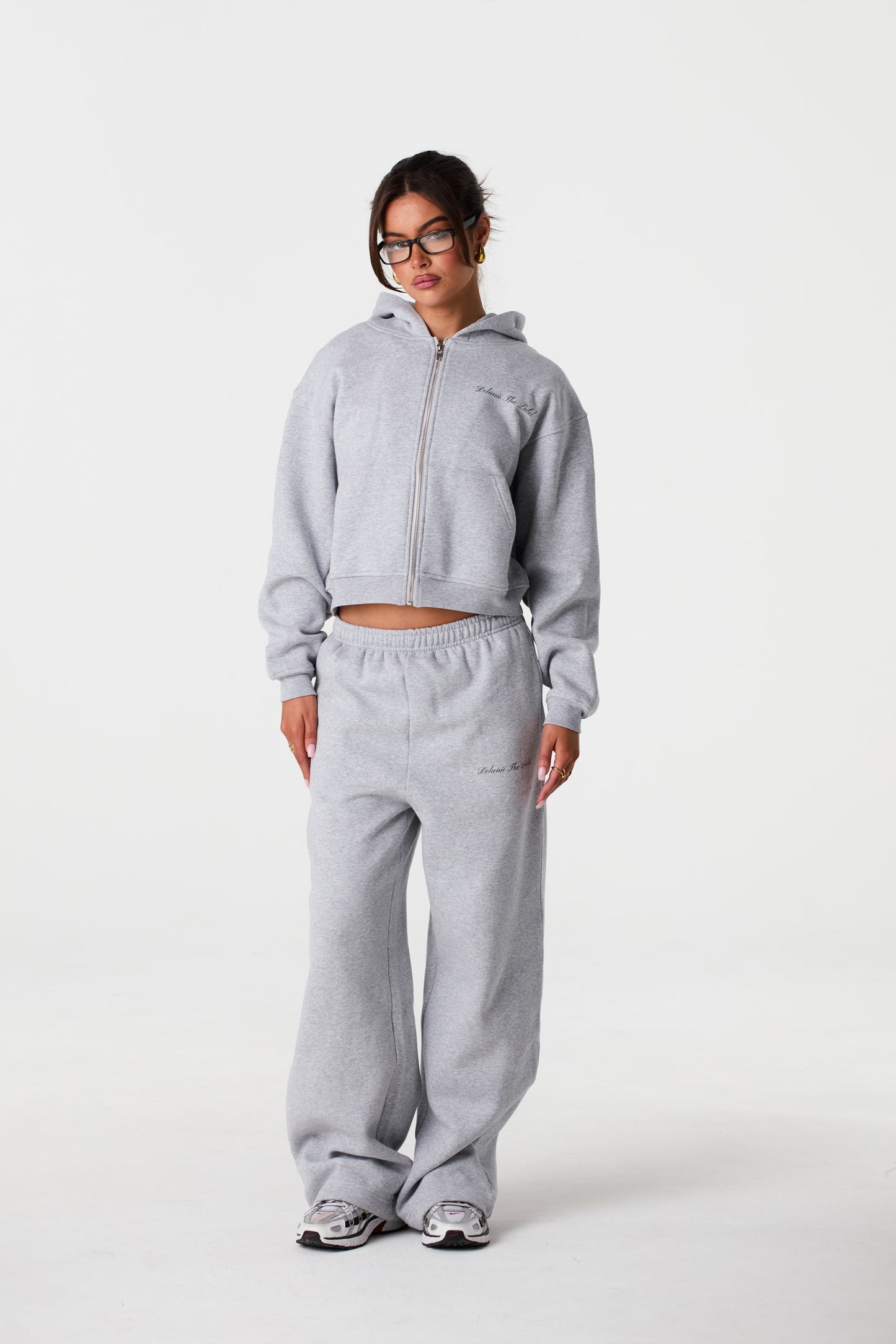 Straight Leg Sweatpants - Grey