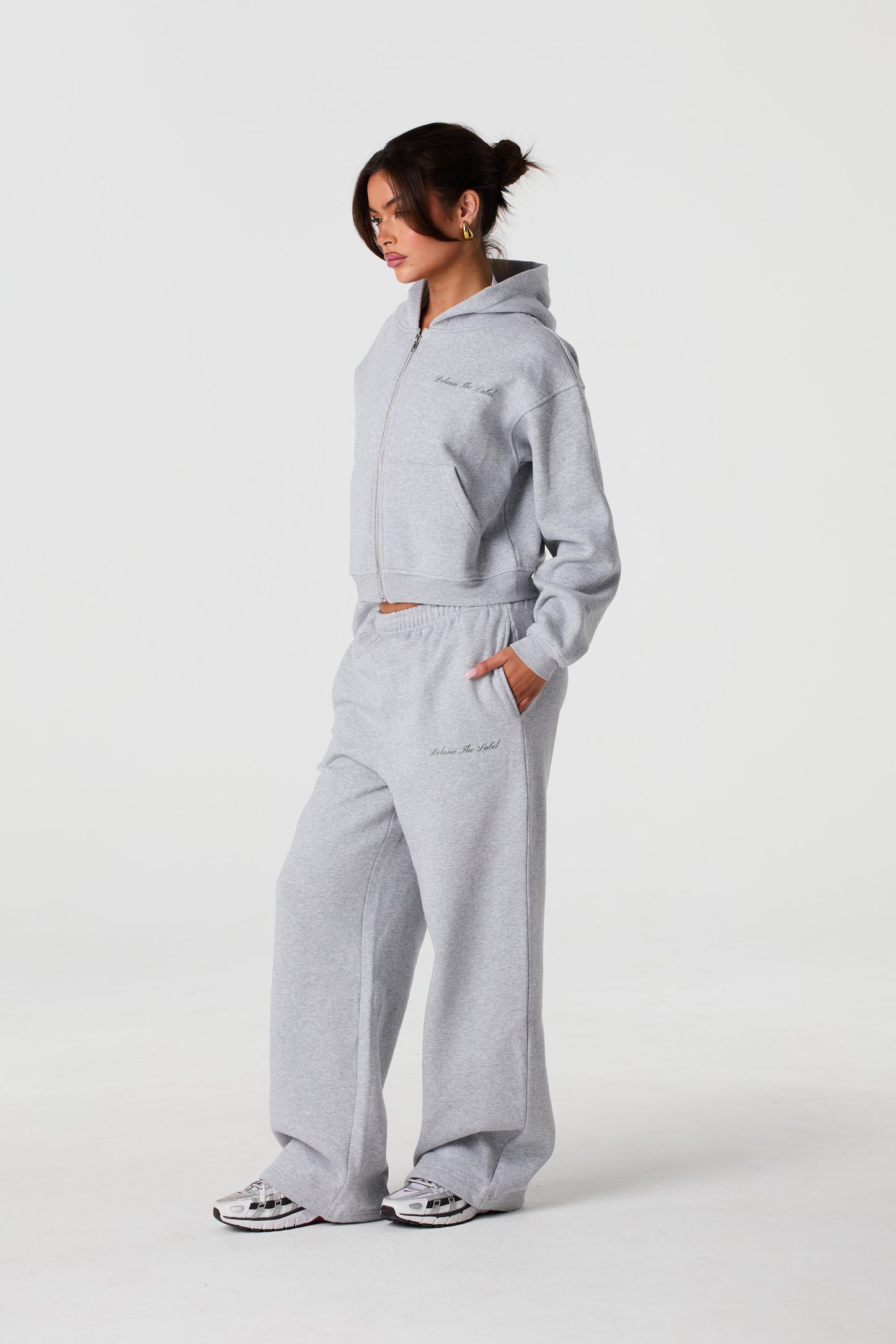 Straight Leg Sweatpants - Grey