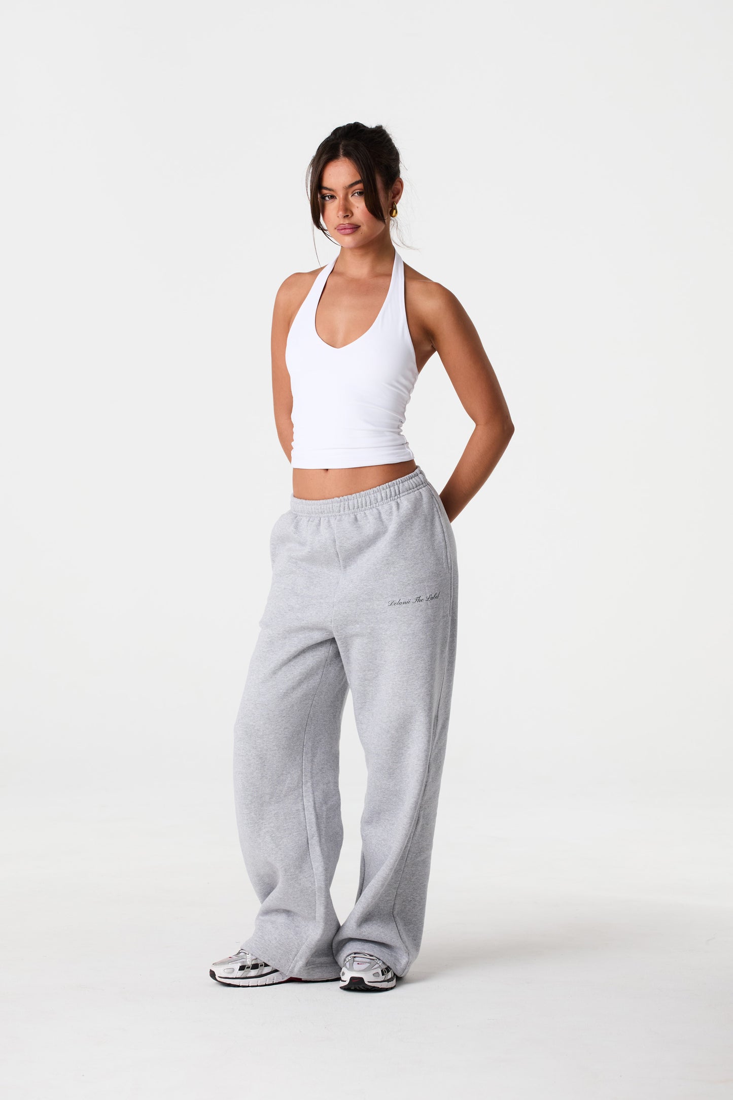 Straight Leg Sweatpants - Grey