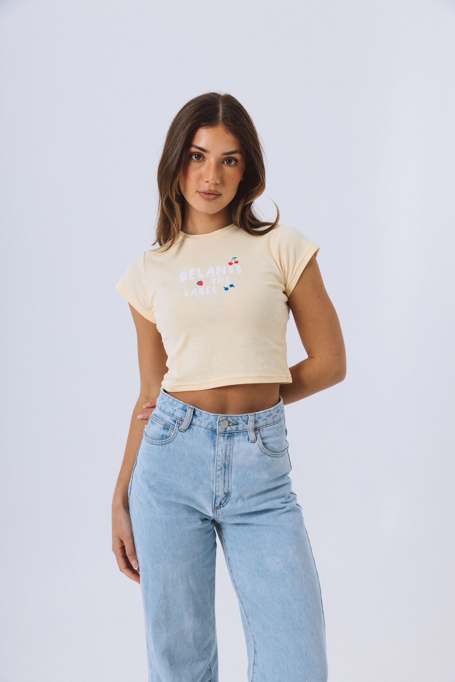 BERRIES BABY TEE - BUTTER