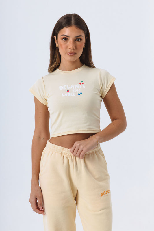 BERRIES BABY TEE - BUTTER